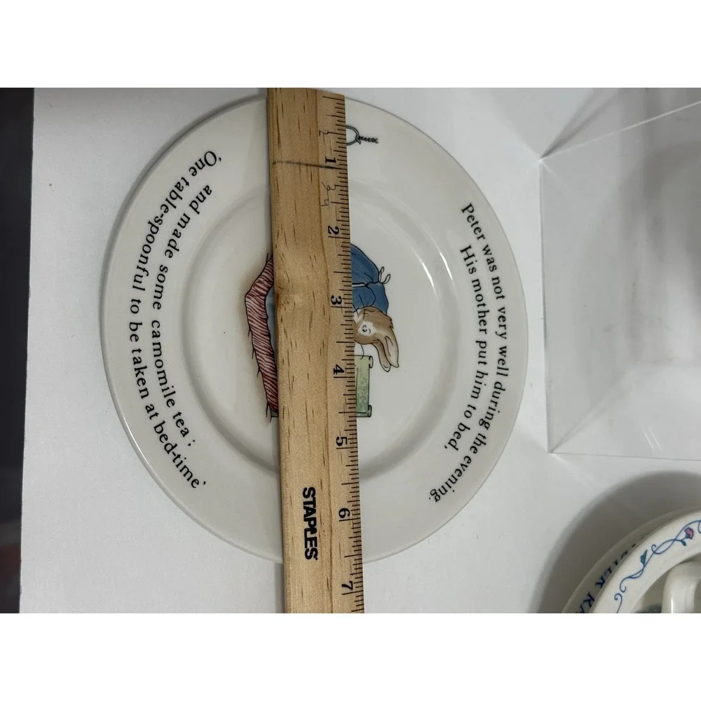 Wedgwood Peter Rabbit Nursery Set Cup Bowl Plate Beatrix Potter Made in England